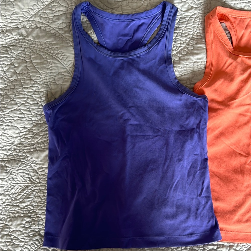 Lululemon Athletica Fitted Sleeveless Blue Purple Tank Top